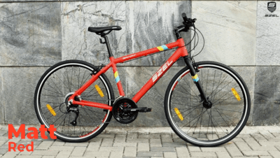 SZEL GRAFIT Alloy Hybrid Bike - Colour : Matt Red