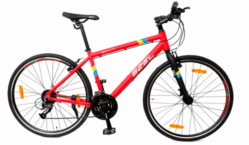 SZEL GRAFIT Alloy Hybrid Bike - Colour : Matt Red