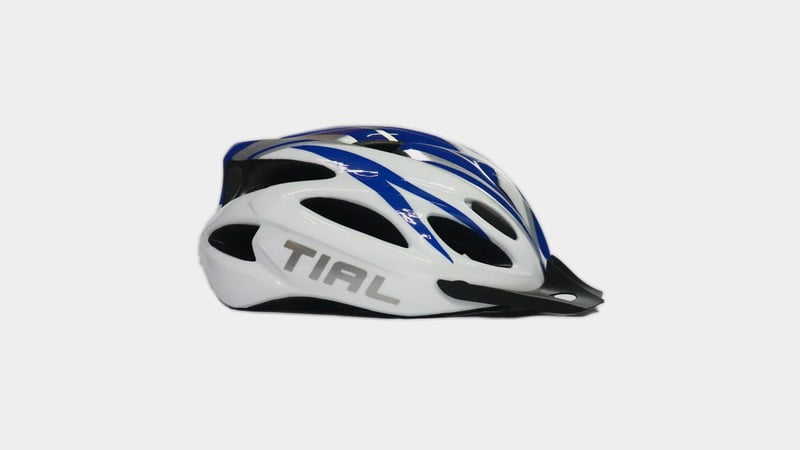 TIAL Bicycle Helmet  Colour : White Blue Black