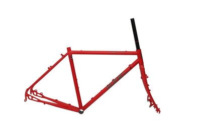 SZEL AVENTYR Reynolds 725 Chromoly Steel Bike Frame - Colour: Red