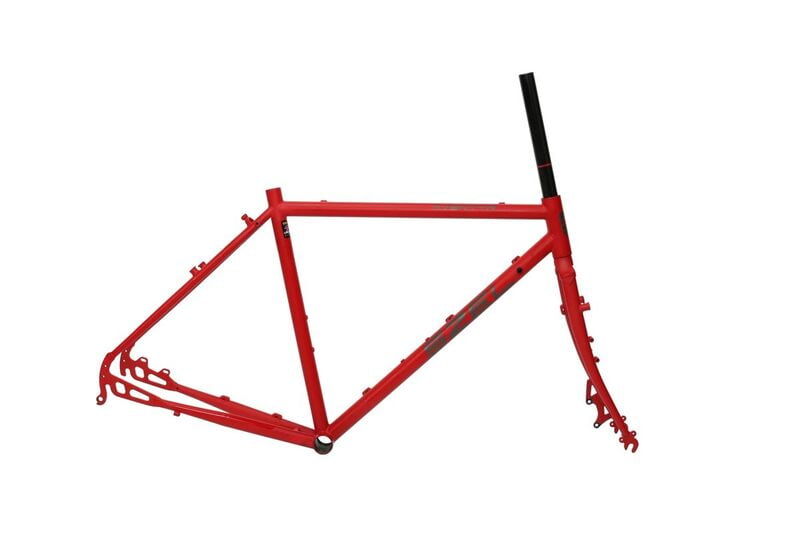 SZEL AVENTYR Reynolds 725 Chromoly Steel Bike Frame - Colour: Red