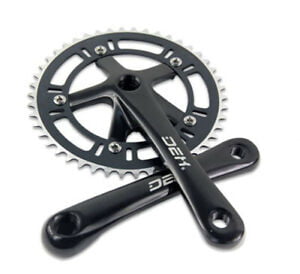 DEX R2 Fixie Single Speed Bicycle Alloy Crank Set Black